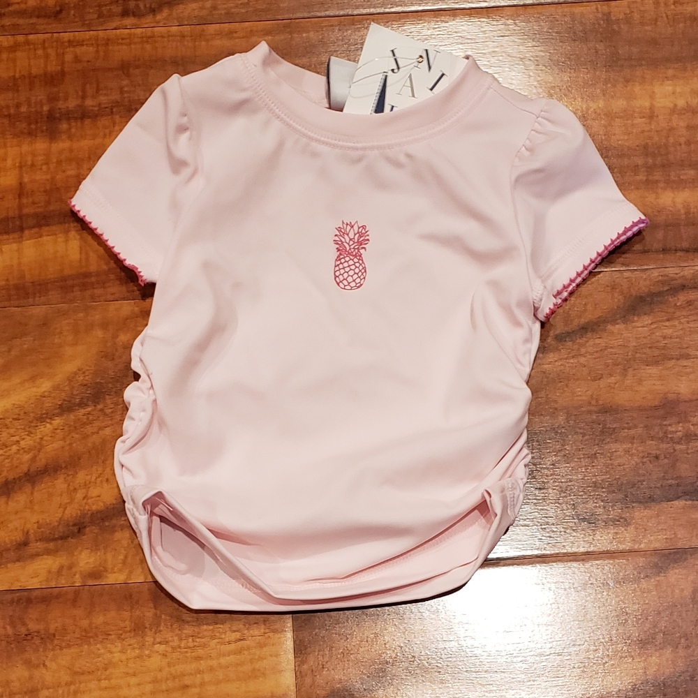 Janie and Jack NWT 0-3 months pink pineapple rashguard